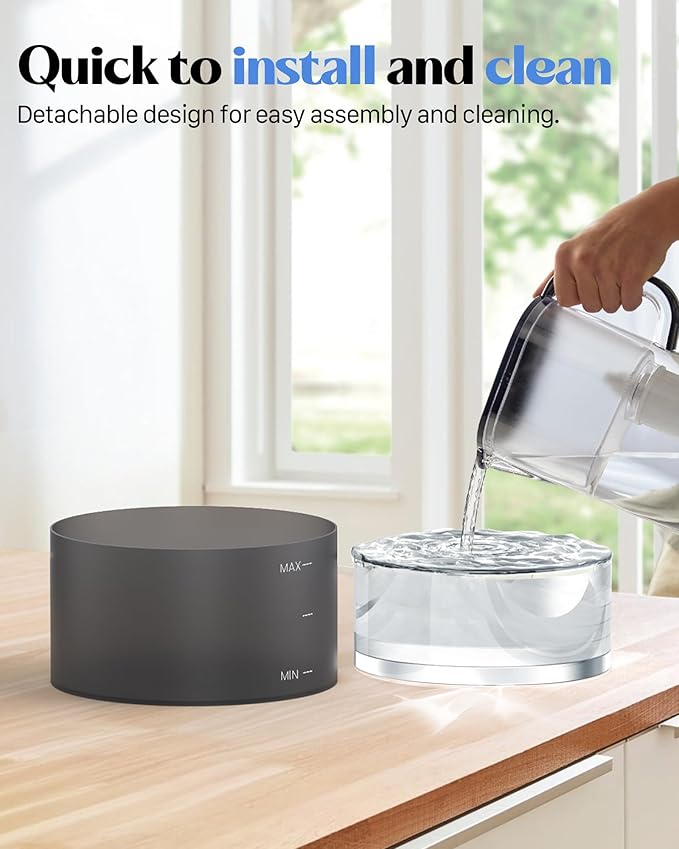 Cat Water Fountain for Cats Indoor: GIOTOHUN Cat Fountain Contains 6 Filters + 3 Sponges - 108oz/3.2L Black Cat Drinking Founttain - Silent Pet Water Fountain for Drinking - Faucet Pet Fountain