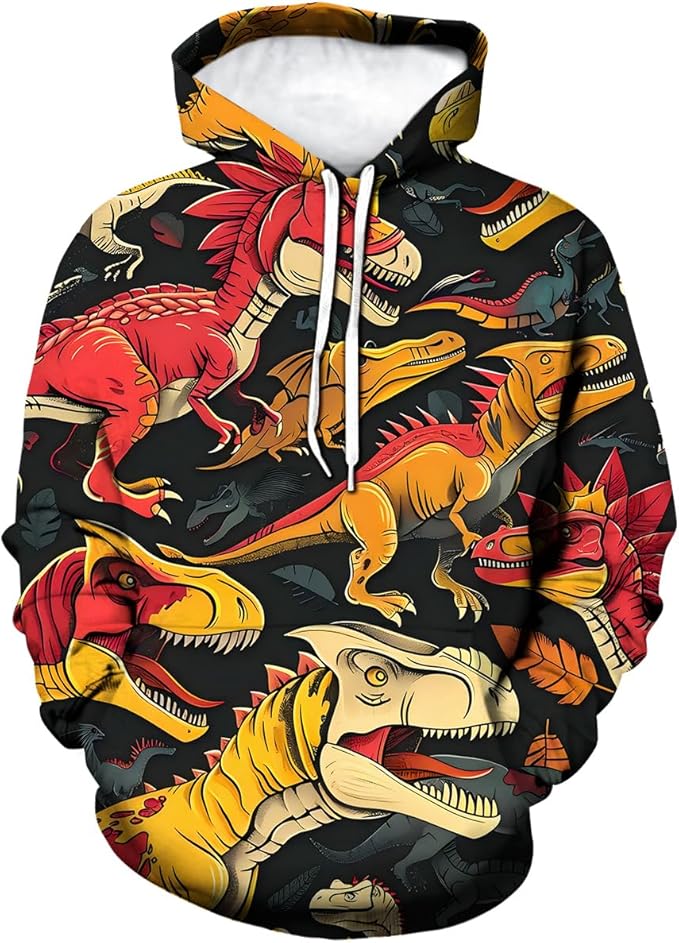 Unisex Adults 3D Dog Cat Printed Hoodies for Men Women Pullover Novelty Sweatshirts with Pockets