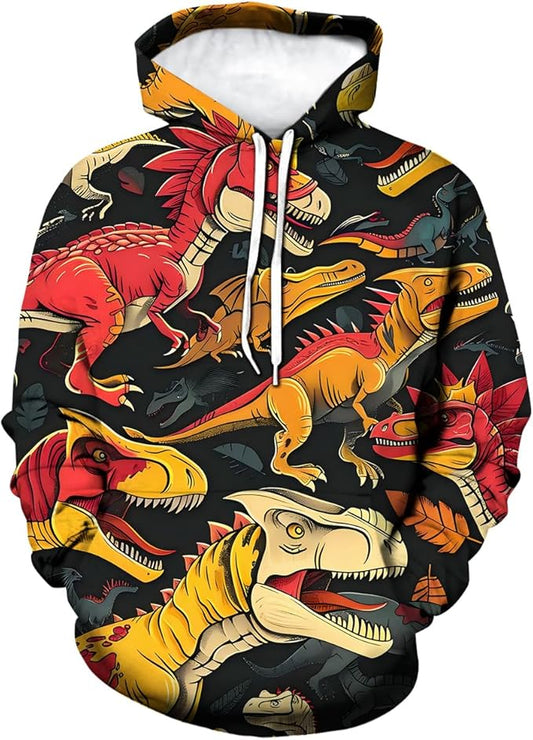 Unisex Adults 3D Dog Cat Printed Hoodies for Men Women Pullover Novelty Sweatshirts with Pockets