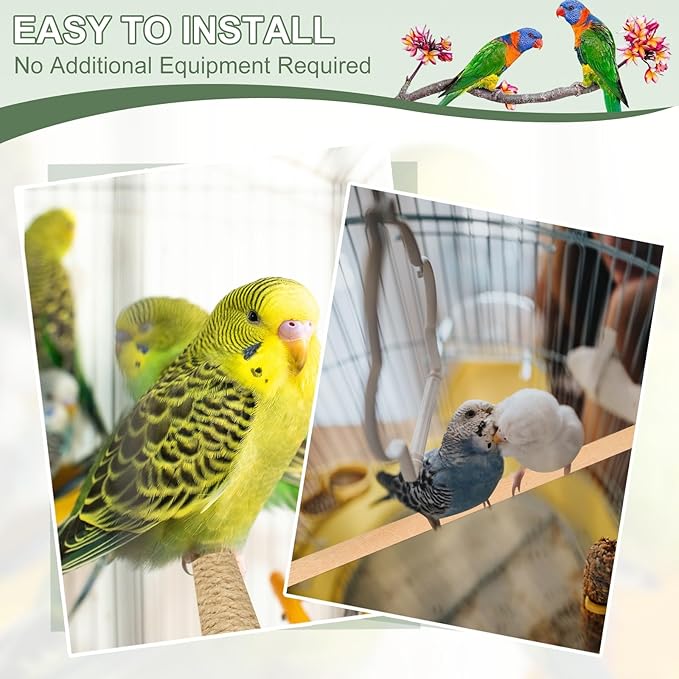 Parrot Perch, Wooden Parrot Perch Stand Toy, Paw Grinding Stick, Bird Cage Accessories, 5 Sizes (5 Colors, 5 Pcs) Birds Toys Intended for Cage/Parakeets/Conure/Budgie