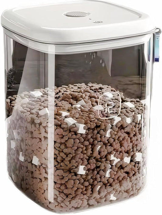 Vacuum Sealed Pet Food Storage Container - 6L/12L Airtight Bucket for Cat & Dog Food, Also for Rice & Grains, Pest-Proof (12L)