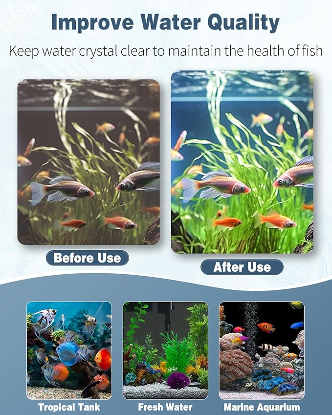 Pawfly 2 Pack Aquarium Bio Sponge Filter Media Pad, 40 PPI Filter Foam Sponge Pads Cut-to-Size Foam for Fish Tank Filters Sumps Ponds Hydroponics, 9" x 9" x 0.5"