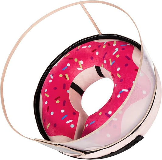 Inflatable Dog Cone Collar with Detachable Enhanced Anti-Licking Shield, Soft Neck Donut Collar for Dogs After Surgery, Adjustable Dog Cone Alternative for Large Medium Small Dogs & Cats