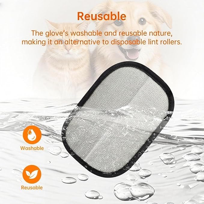 2Pcs Pet Hair Removal Gloves for Dogs and Cats, 2025 Upgraded Electrostatic Magic Hair Remover Glove