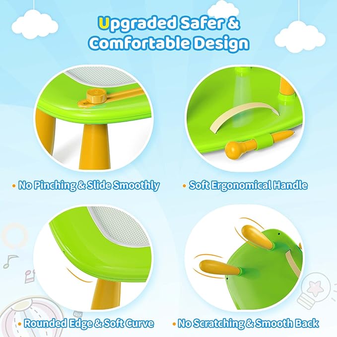 Kikidex Magnetic Drawing Board, Toddler Girl Toys for 1-2 Year Old, Doodle Board Pad Learning and Educational Toys for 1 2 3 Year Old Baby Kids Birthday Gift(Green)