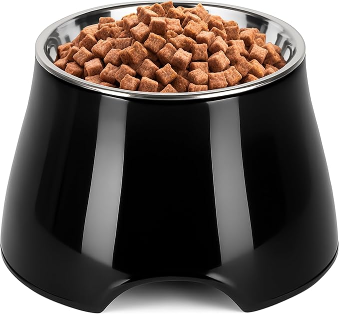 Raised Dog Bowls, Elevated Dog Bowls for Wearing Cone,Cocker Spaniel Long Ears,Neck Stress-Free,Non-Slip Stianless Steel Bowl for Medium/Small Size Dogs