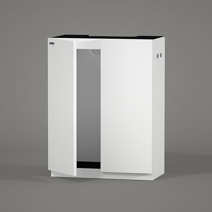 LANDEN Aquarium Wooden Stand and Cabinet for up to 16 Gal Tank, Fish Reptile Sea Salt WaterTank Stand, Nano Foam Leveling Mat Included, W23.6xD11.8xH31.5 in, Wooden Matte White Painted(Stand Only)