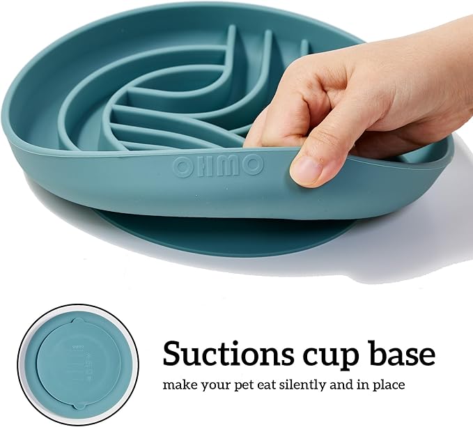 OHMO Slow Feeder Dog Bowls (Sunrise, Celestial) Enrichment Toy Soft Silicone Food Safe Feeding Bowl Non Slip Suction Cup for All Breed Pet, Cat Slow Down Eating Dishes, Boredom and Anxiety Reducer
