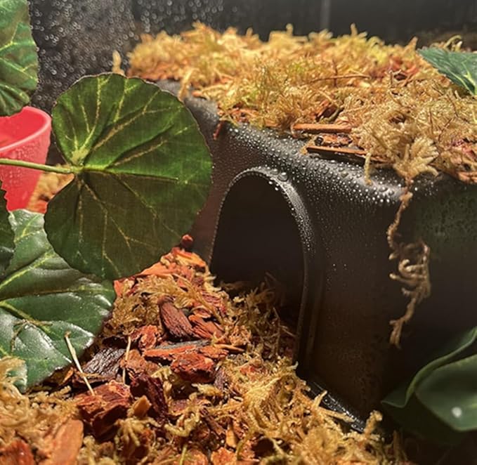 LEOTERRA Snake Hide Reptile Hide for Snake Lizard Gecko and Baby Ball Python Use10.23"x7.48"x2.75" (M) Durable and Easy to Clean.Can Also be Used as a mole, Hamster, Guinea Pig, Ferret Hideout