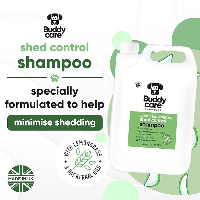 Shed Control Dog Shampoo Aloe & Lemongrass Scented | with Aloe Vera and Pro Vitamin B5 (169.07oz)