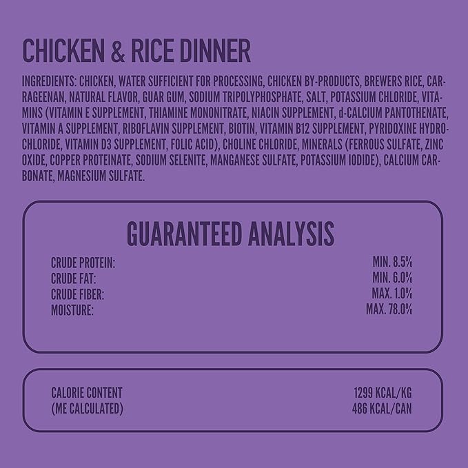 A Strong Heart Wet Dog Food, Chicken & Rice Dinner - 13.2 oz Cans (Pack of 12), Made in The USA with Real Chicken