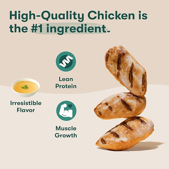 Jinx Bone Broth Stew for Dogs - Chicken & Vegetables Recipe - Grain-Free Wet Dog Food & Topper for Picky Eaters - Promotes Lean Muscle Growth, A Healthy Coat & Improved Digestion - 13 Oz, 12 Pack