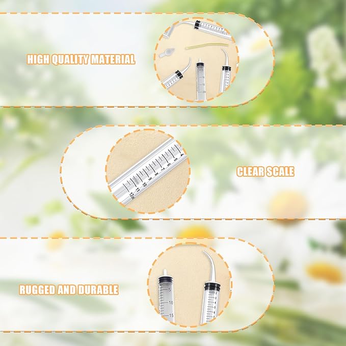 Baby Bird Feeding Syringe Set, Pet Parrot Milk Feeding Syringe with Tubes, Parrot Feeding Feeder Measuring Tools for Feeding Pets Scientific Industrial Labs… (12ml +20ml syringe+50ml Measuring Cup)