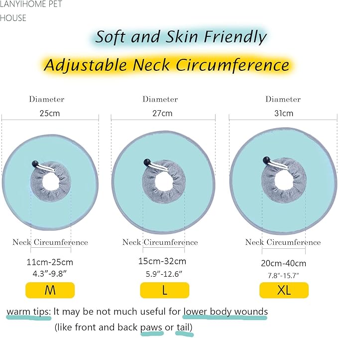 Waterproof Cat Recovery Collar - Ultra-Light Flat Neck Cones After Surgery, Adjustable Elizabethan Collars for Kitten Cats Puppy Rabbits, Mint Green, XL Size