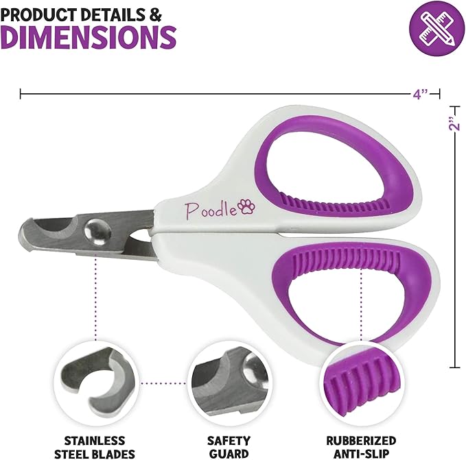 Cat Nail Clipper, Dog Nail Trimmers – Pet Claw Scissors for Cats, Dogs, Rabbits & Small Animals – Sharp Stainless Steel Professional Grooming Tool - Gentle Yet Effective