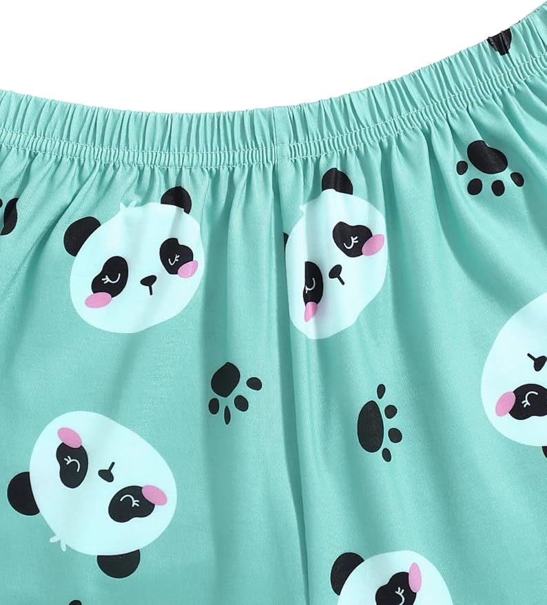 YIJIU Women's Sleepwear Long Sleeve Top and Pants Pajama Set Panda Print Nighty