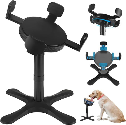 Dog Bowls,Elevated Adjustable Dog Bowl Stand with 3 Heights & Tilted Feeding Design, Raised Stand Compatible with Medium & Large Breeds(Without Bowl 1 Pack)