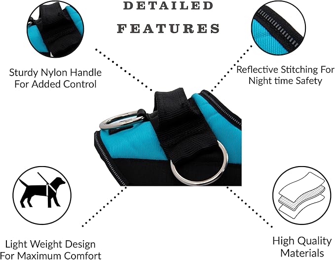 ShawnCo Essential Dog Harness, No-Pull Pet Vest with 3 Leash Clips, No Choke, Reflective, Adjustable and Padded, for Easy Walking and Training for Small, Medium and Large Dogs (USA Flag,XS)