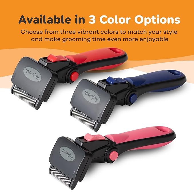 Deshedding Dog Brush for Long Hair (Small,Pink) – Gentle Deshedding tool for Dogs & Cats – Reduces shedding, without damaging topcoat. Removes Loose Fur & Dead Undercoat.