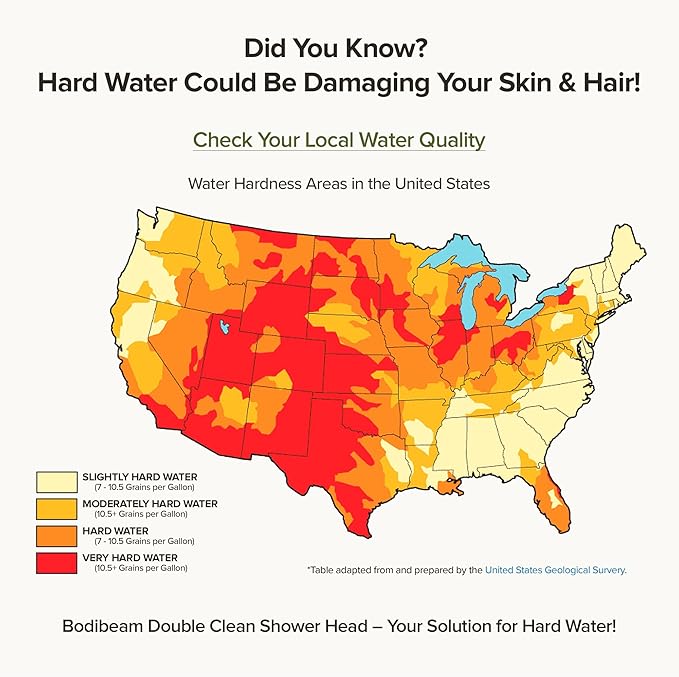 Filtered Handheld Shower Head with Vitamin C & Sediment Filter, High Pressure Water Flow, Water Saving, Reduces Chlorine for Dry Skin & Hair, On/Off Switch, Made in Korea - Bluemoon Gray