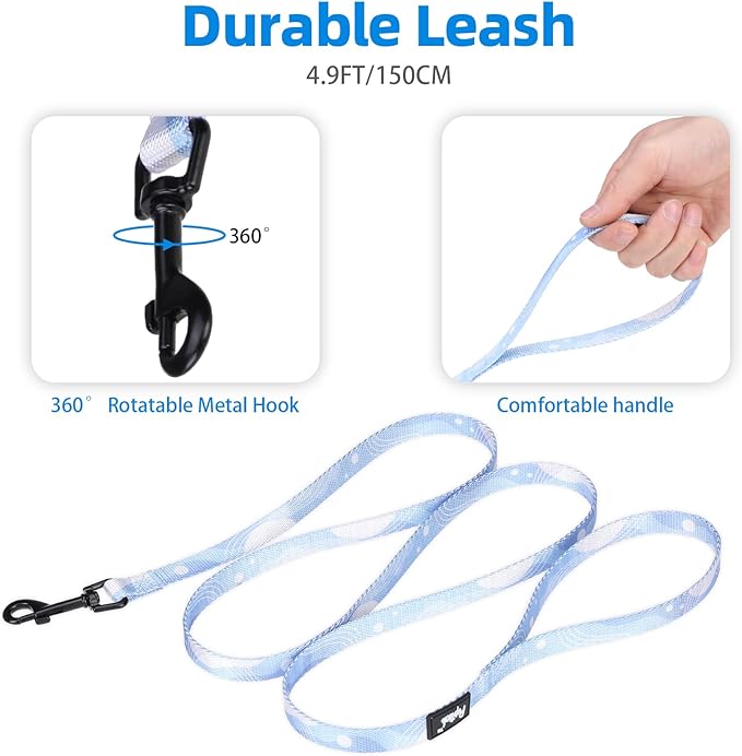 PUPTECK No Pull Dog Harness Soft Adjustable Basic Nylon Step in Puppy Vest Outdoor Walking with Leash Medium