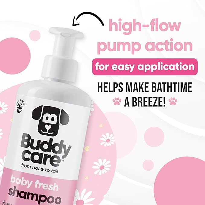 Baby Fresh Dog Shampoo by Buddycare | Deep Cleansing Shampoo for Dogs | Fresh Scented | with Aloe Vera and Pro Vitamin B5 (16.90oz)