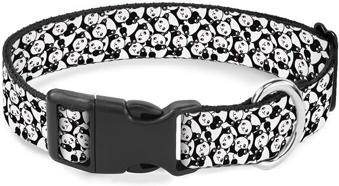 Black White Panda Dog Collar Cat Big Neck Collars Soft for Small Extra Large Heavy Duty Pet Dogs