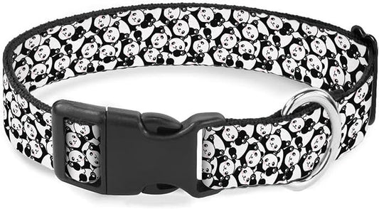 Black White Panda Dog Collar Cat Big Neck Collars Soft for Small Extra Large Heavy Duty Pet Dogs