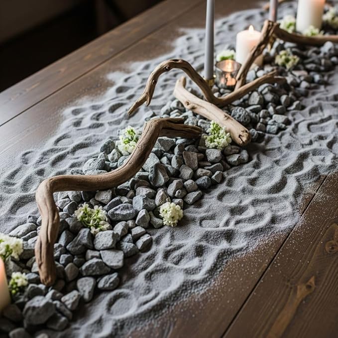 32 oz Jug of Gray River Sand for Indoor Outdoor Decor, vase Filler, Candles, Art, Crafts, Aquariums, Fairy Gardens, planters, tablescapes, terrariums, Design