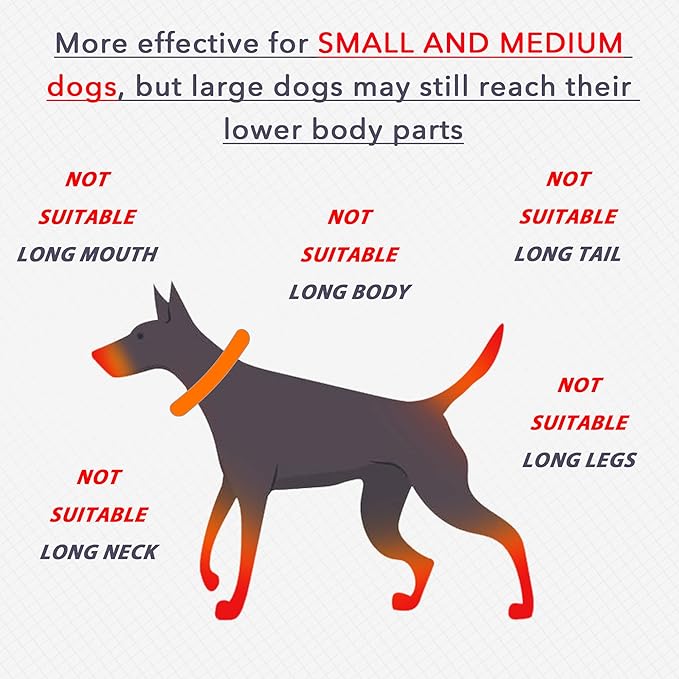 IDOMIK Dog Recovery Collar, Waterproof Soft Dog Cone After Surgery, Comfy Protective Elizabethan Collar Alternative for Dogs Cats, Adjustable Pet Neck Donut Cone Anti-Licking Biting Wounds,Grey,M