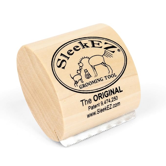 SleekEZ Cat Brush for Shedding & Cat Brushes for Indoor Cats | Pet Brush for Cats | Grooming Tool | Works for Short & Long Haired Pets | Great for All Fur Types | Made in USA | 1 pack | 2.5 inch