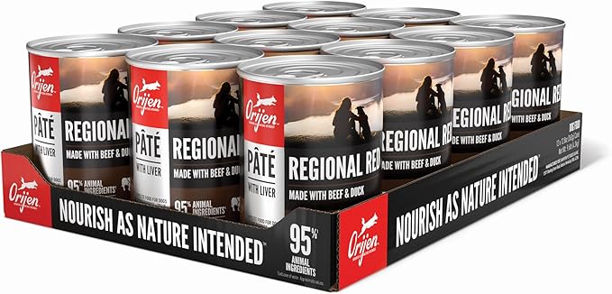 ORIJEN Pate Wet Dog Food Regional Red Recipe with Liver 12.8oz Cans (12 Count)