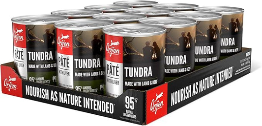 ORIJEN Pate Wet Dog Food Tundra Recipe with Liver 12.8oz Cans (12 Count)