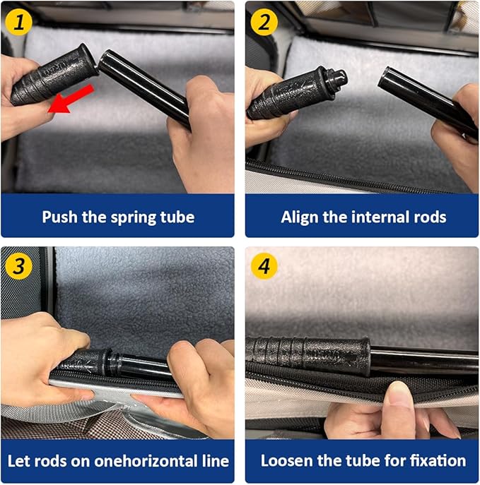 Extra Large Cat Carrier Soft Sided, Portable Small Dog Carrier for 2 Cats, 24"x16.5"x16" Car Travel Folding Comfortable Design, Navy