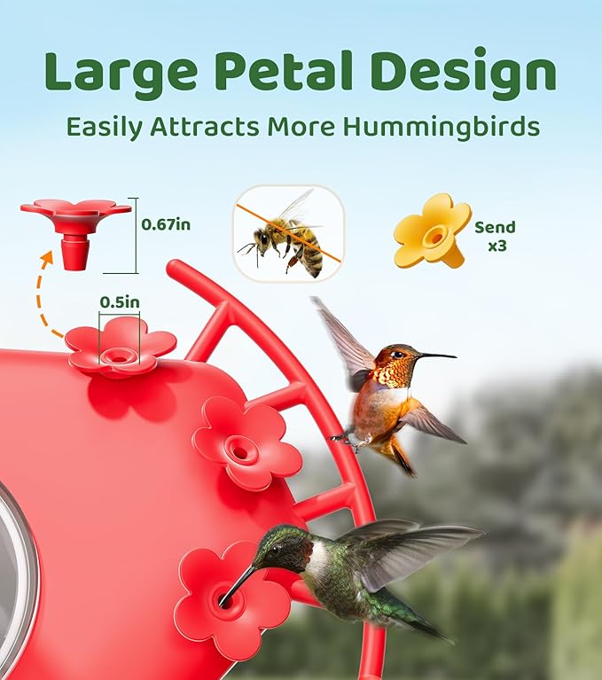 HIXX Smart Hummingbird Feeder with Camera Solar Powered with CoolBirdie Collectible, Ant Moat& Bee Proof, Easy Clean, Includes Limited Edition Plush Bird Toy, for Hummingbird Lover&Family
