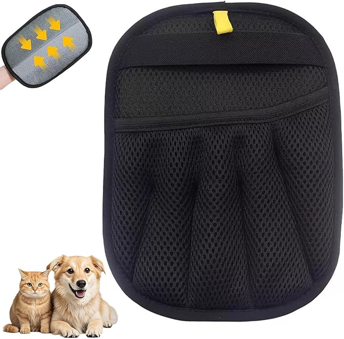 Pet Hair Remover Glove, 2025 New Pet Hair Removal Glove, Upgrade Efficient Grooming Gloves for Pet Hair, Reusable Cat Dog Grooming Gloves Pet Hair, Remover Electrostatic Gloves, for Cats & Dogs