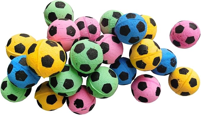 YnFag Foam Soccer Balls Cat Toys for Indoor Cats Cat Balls (Football 24)