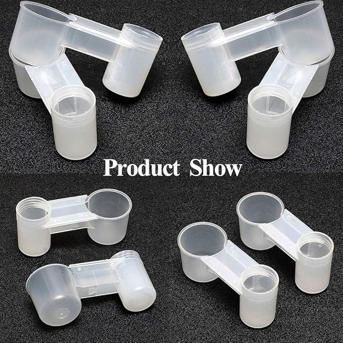 kathson 20 Pcs Bird Drinker Feeder Plastic Soda Pop Water Bottle Cup Ideal for Chicken Pigeons Birds Feeder Trough Animal Feeding Accessories