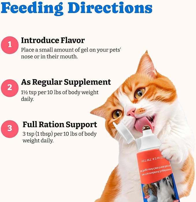 Bovine Colostrum Nutritional Gel for Dog & Cat - High Calorie Supplement for Dogs and Cats, Support Appetite for Cat, Immune Support, Dog Weight Gainer, Senior Dogs Cats Supplement