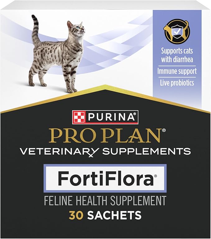 Purina Pro Plan Veterinary Supplements FortiFlora Cat Probiotic Supplement for Cats with Diarrhea - 30 ct. Box