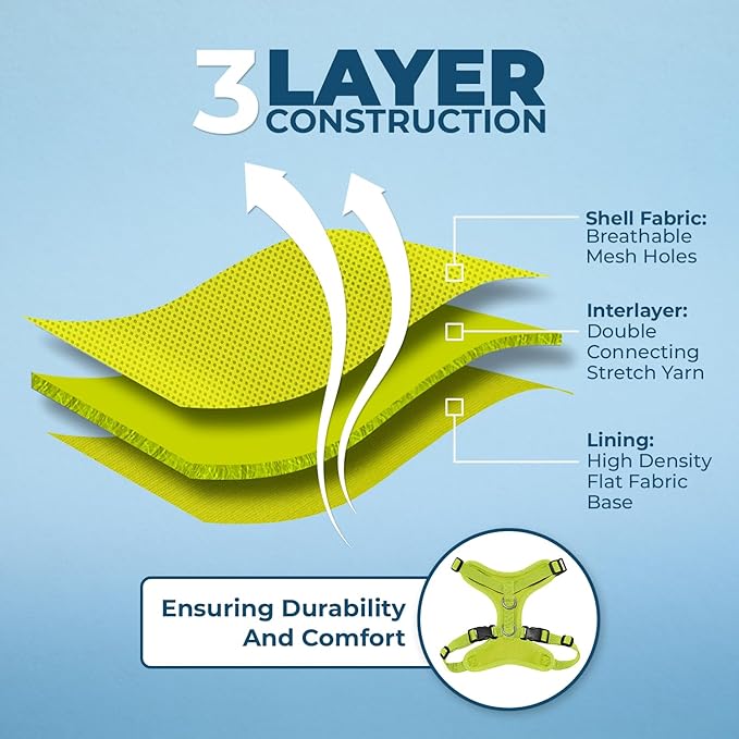 Voyager Step-in Lock Adjustable Cat Harness w. Cat Leash Combo Set with Neoprene Handle 5ft - Supports Small, Medium and Large Breed Cats by Best Pet Supplies - Lime Green, XXXS