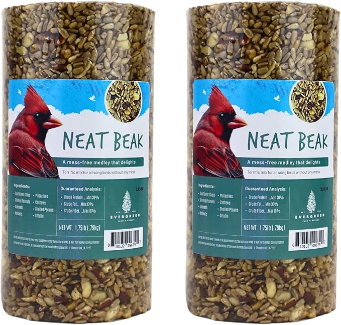 Birdseed Cylinders with Hole - Bird Seed for Outside Wild Birds (Small Cylinder, Neat Beak 2pc)