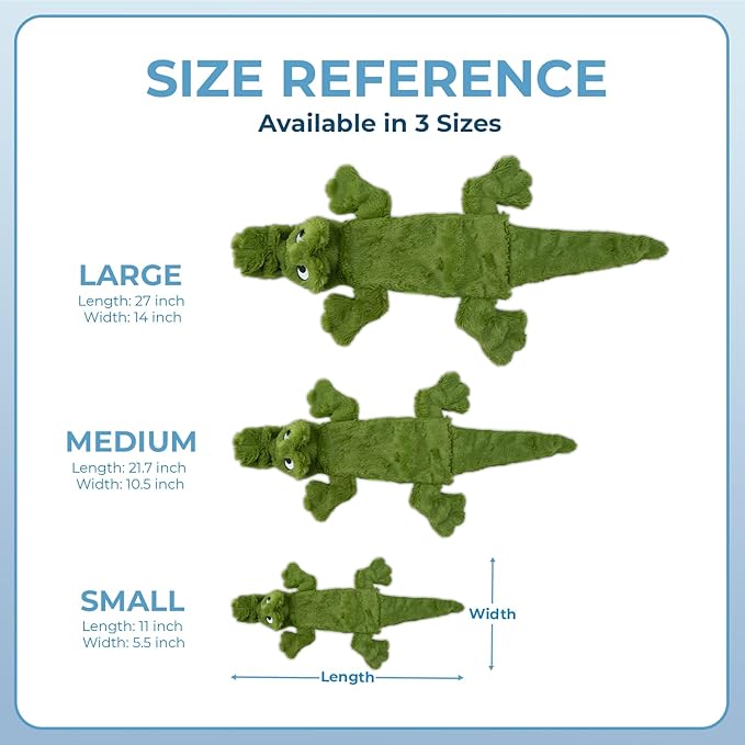 Best Pet Supplies Squeaky Dog Toys with Soft Durable Fabric for Small, Medium and Large Pets Interactive Toy for Indoor Play, Supports Active Biting and Play - Duck & Alligator, Small