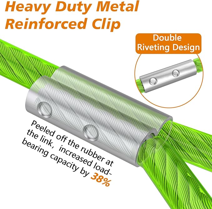 XiaZ 30FT Tie Out Cable for Dogs, Dog Leads for Yard Chew Proof, Heavy Duty Pet Tie Out Cable for Large Dogs Up to 250lbs,Durable Dog Runner Tether Line for Outdoor,Yard