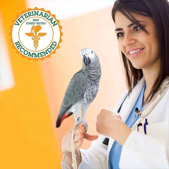Bird Street Bistro Parrot Food - Parakeet & Cockatiel Food - Cooks in 3-15 min with Natural & Organic Grains, Legumes, Non-GMO Fruits & Health-Oriented Spices
