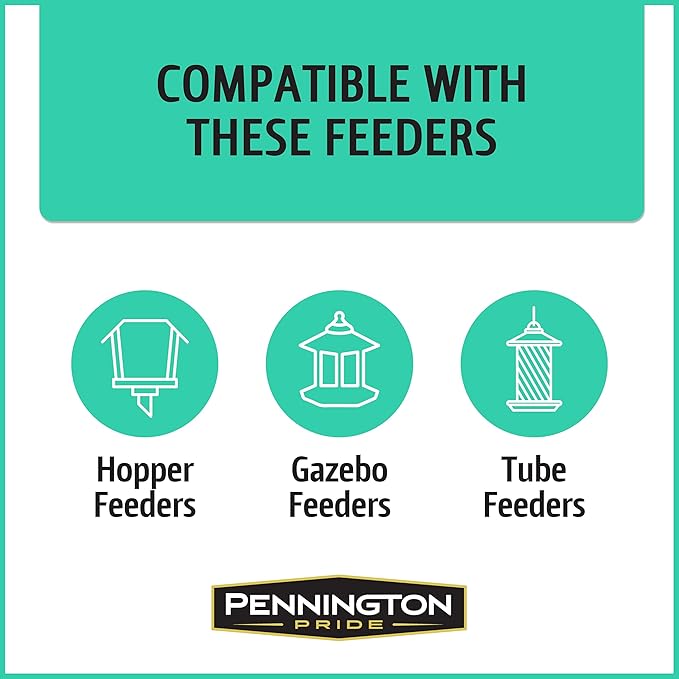 Pennington Pride Wild Finch Blend, Wild Bird Seed for Outside Feeders, Special Mix for a Variety of Musical & Colorful Birds, Great to Feed Year-Round, 10-lb. Bag