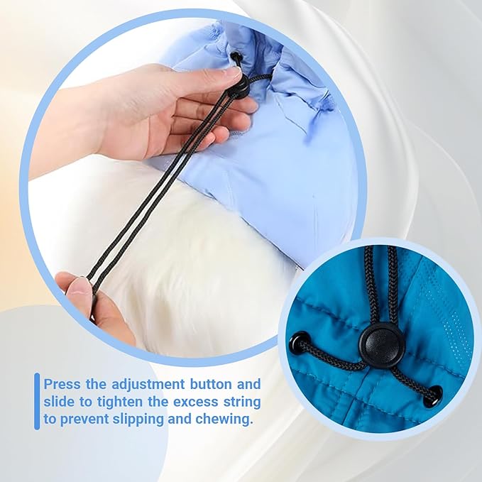 Cat Recovery Collar, Soft Adjustable Cone for Cats and Kittens, Lightweight Waterproof Elizabethan Collar for After-Surgery Care, Prevent Licking and Scratching, Neck Protector for Pets（Lake Blue,S）