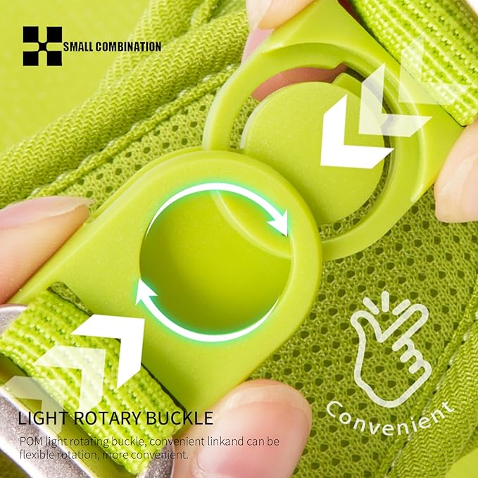 Adjustable Dog Harness with Leash, Reflective Mesh, No-Pull Design，Matching Lead Rope (Lemon Yellow, L)