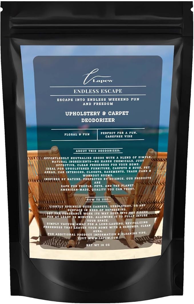 Endless Escape Carpet Freshener Powder 16 oz | Powerful Odor Eliminator for Home | Upholstery Deodorizer | Carpet Deodorizer | Pet Urine | Cat Litter Box | Endless Escape Fragrance.
