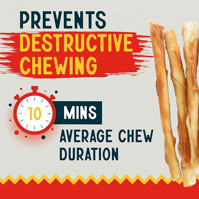 Canine Chews 5" Chicken Coated Sticks - Pack of 45 USA-Sourced Rawhide Dog Treats - Protein-Dense Wrapped Chews With 100% Real Chicken Coating